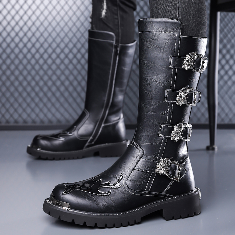 Autumn New Designer Leather Lo - Leather Work Boots ulasan dan harga