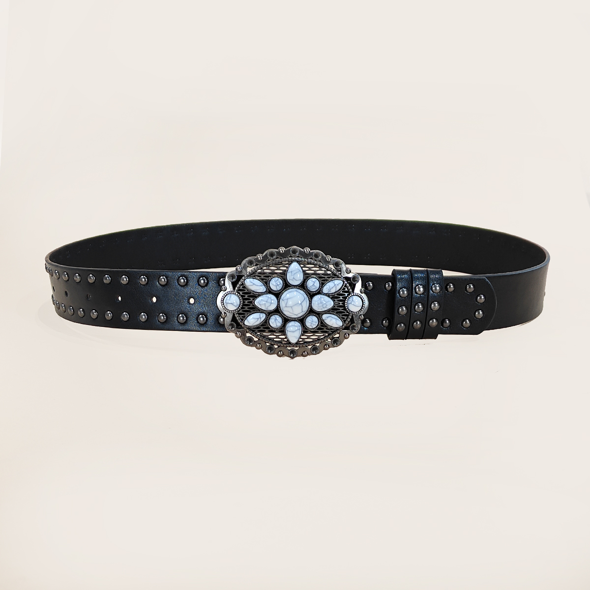 Men and women's casual Punk Ri - Leather Works Belt ulasan dan harga