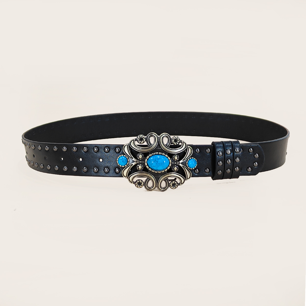 Men and women's casual Punk Ri - Leather Works Belt ulasan dan harga