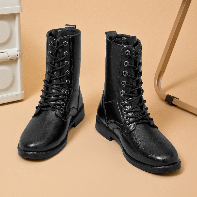 High-top Leather Boots Outdoor - Leather Work Boots ulasan dan harga