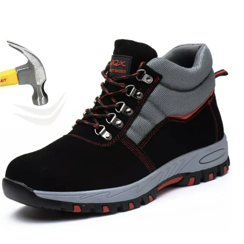 High Quality Men Safety Boots  - Leather Work Boots ulasan dan harga