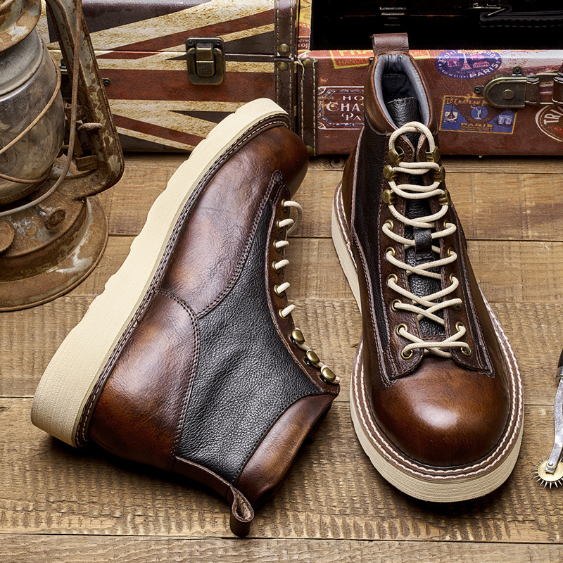 Men's Short Toe Work Boots, Am - Leather Work Boots ulasan dan harga