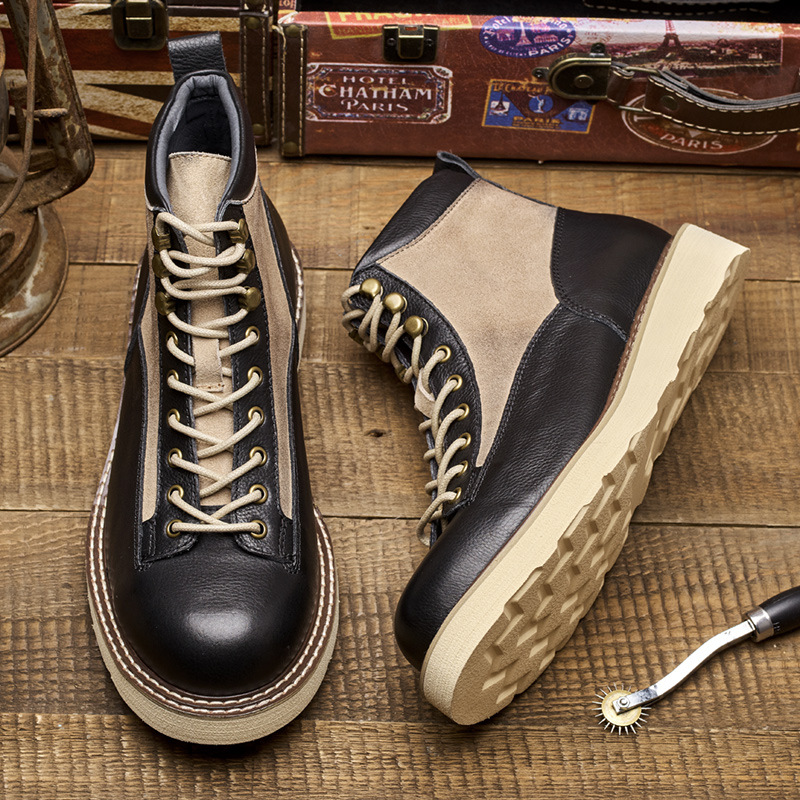 Men's Short Toe Work Boots, Am - Leather Work Boots ulasan dan harga