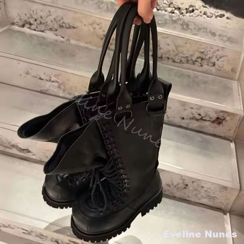 Retro Genuine Leather Motorcyc - Leather Work Boots ulasan dan harga