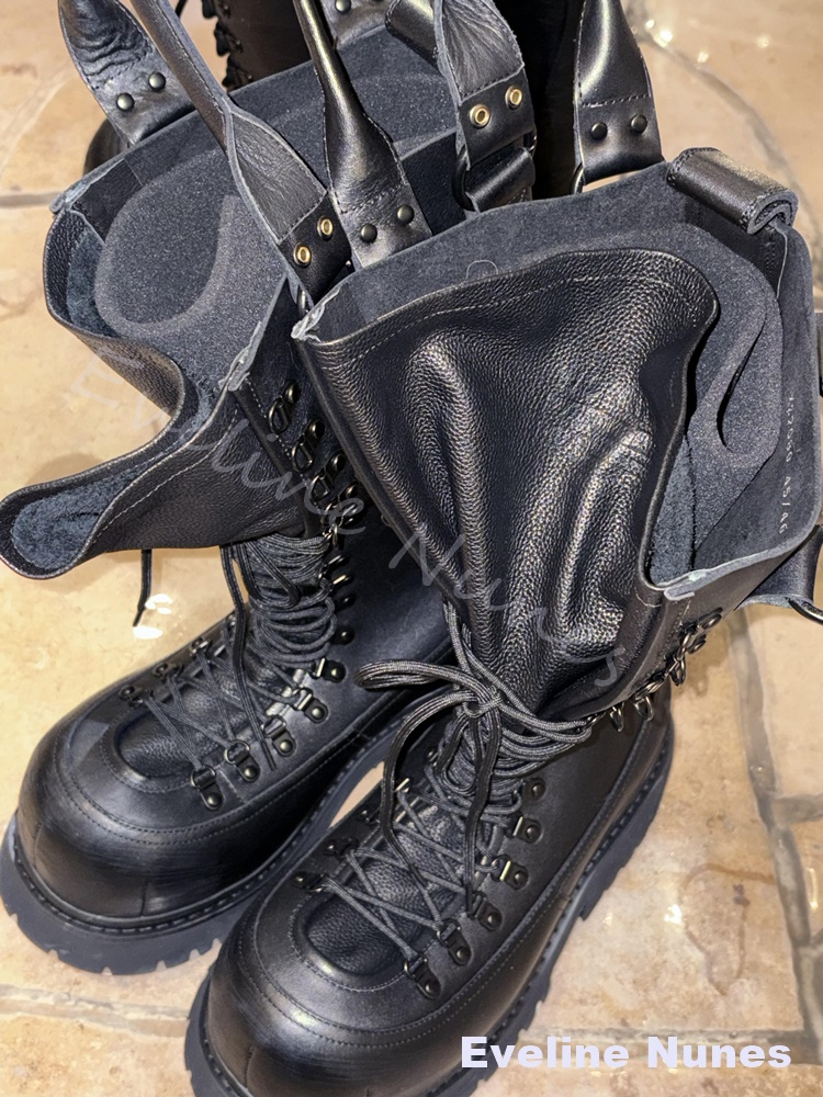 Retro Genuine Leather Motorcyc - Leather Work Boots ulasan dan harga