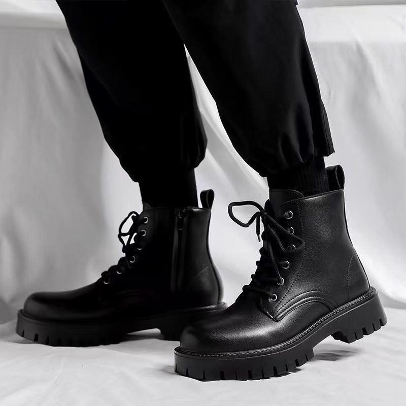 Men Chelsea Boots British Styl - Leather Work Boots ulasan dan harga