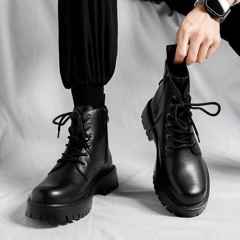 Men Chelsea Boots British Styl - Leather Work Boots ulasan dan harga