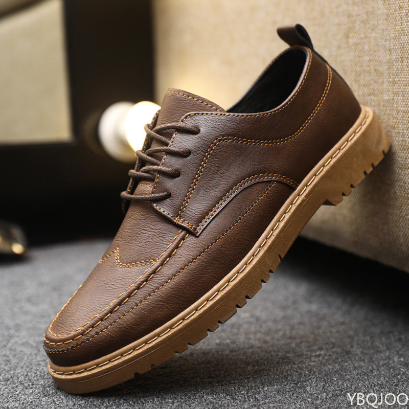 Men's Casual Leather Shoes Tre - Leatherworking Classic ulasan dan harga