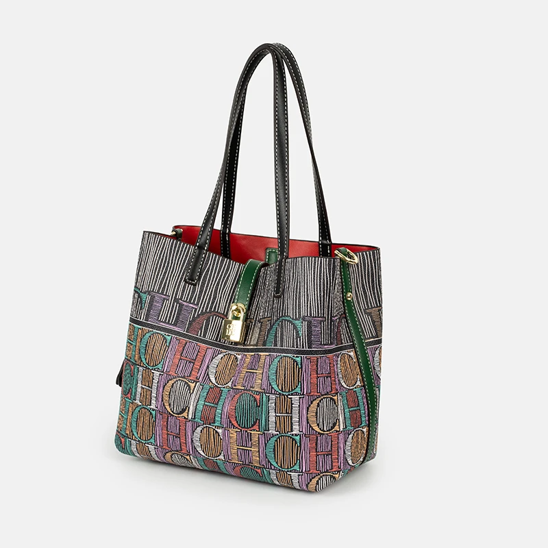 CH Art Color Printed Handbag S - Leatherworking Classic ulasan dan harga