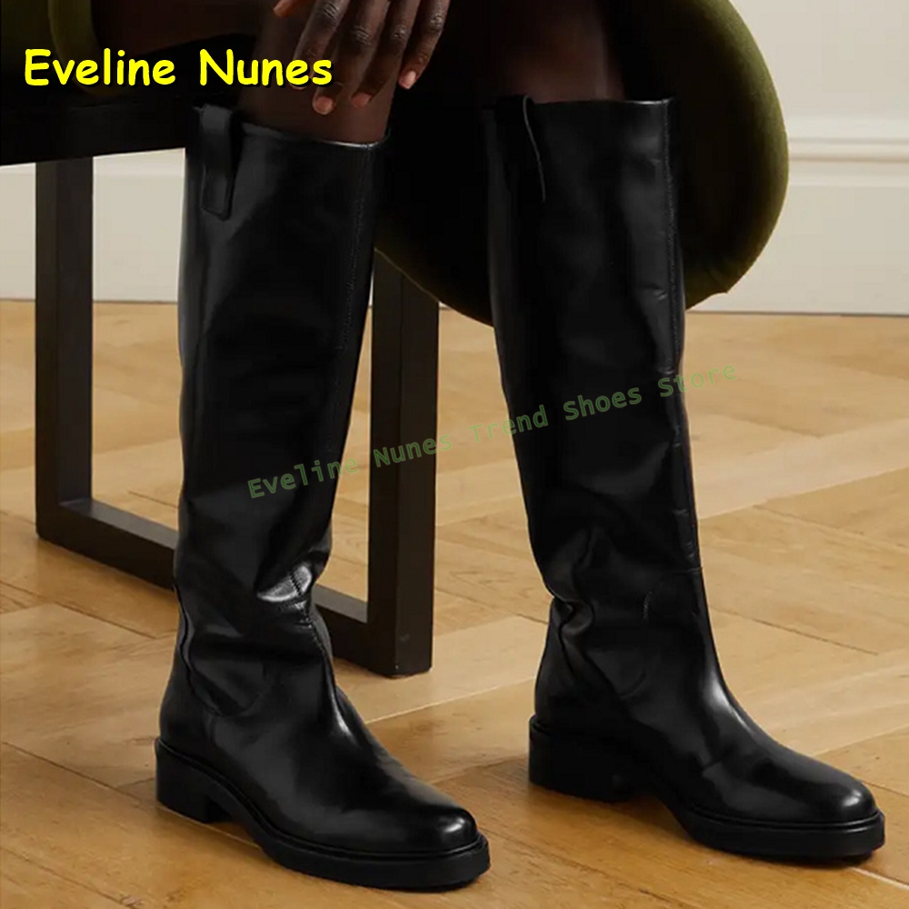 Black Leather Knee High Riding - Leather Work Boots ulasan dan harga