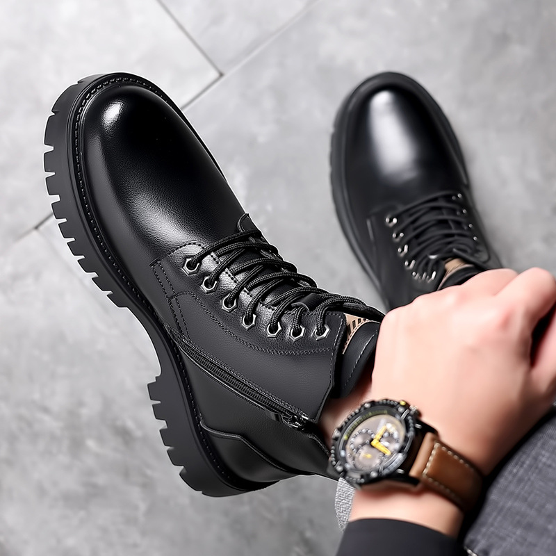 Men Classic Genuine Leather Bo - Leather Work Boots ulasan dan harga