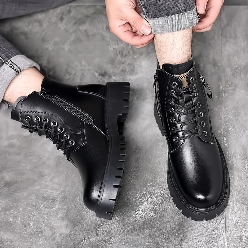 Men Classic Genuine Leather Bo - Leather Work Boots ulasan dan harga