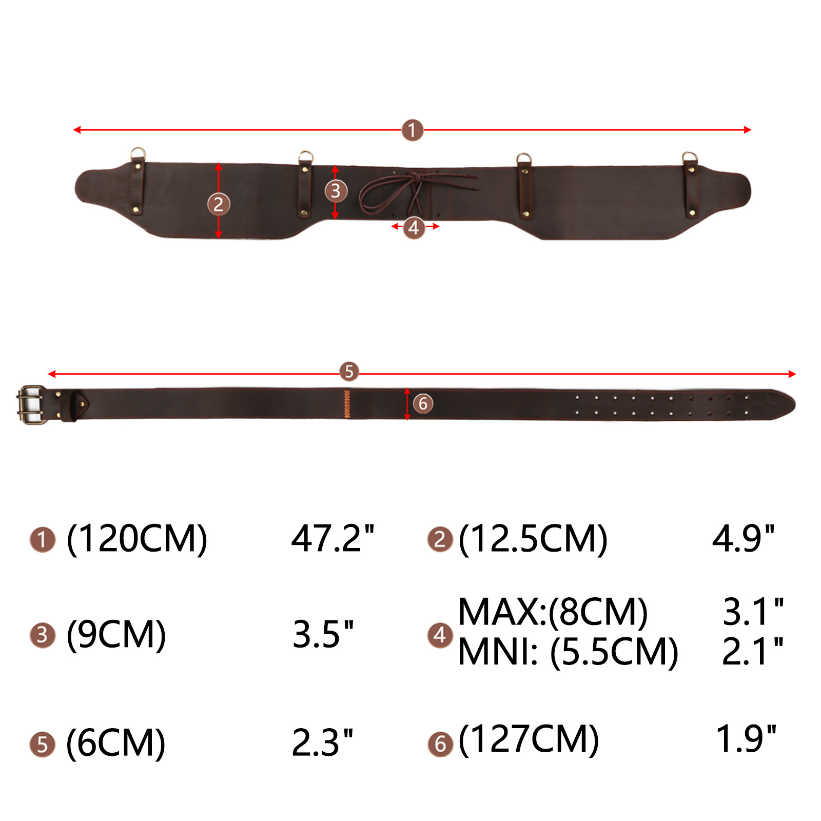 Tourbon Padded Leather Work Be - Leather Works Belt ulasan dan harga