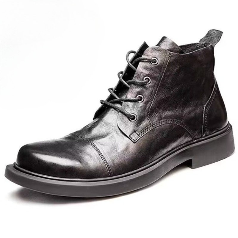 Men Chelsea Boots Autumn Winte - Leather Work Boots ulasan dan harga