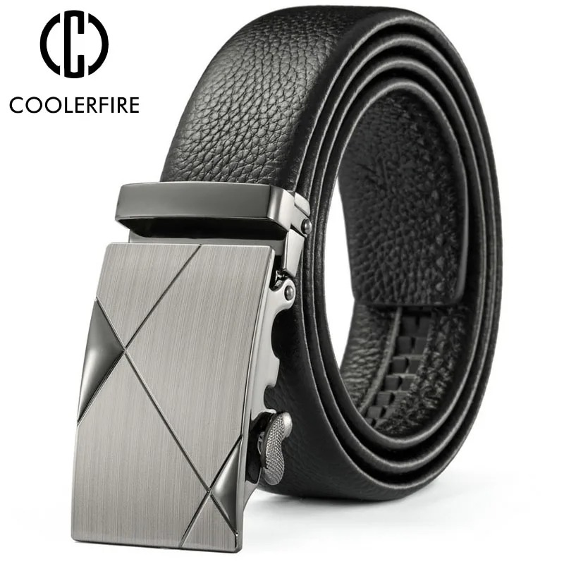 Belt Men Automatic Buckle Belt - Leather Works Belt ulasan dan harga