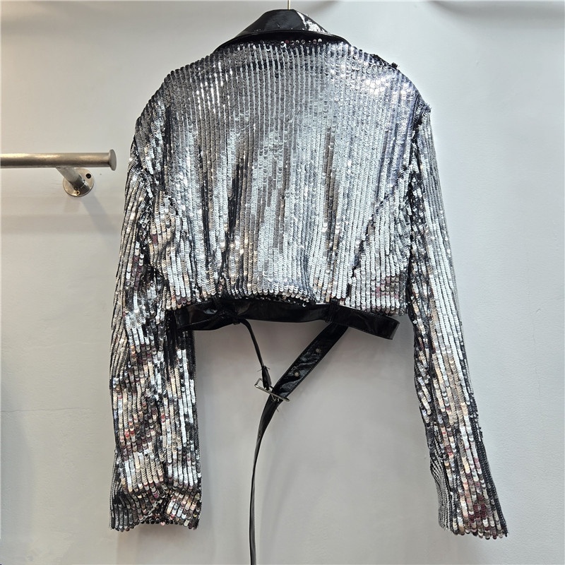 Heavy Work Sequins Short Jacke - Leather Works Belt ulasan dan harga