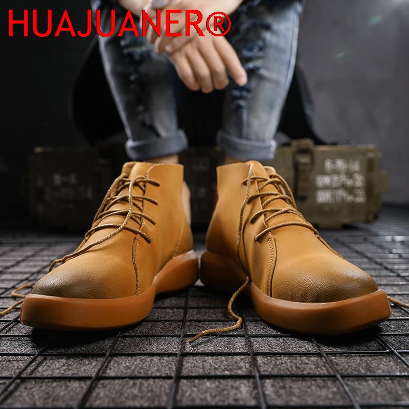 Luxury Brand Winter Fur Warm C - Leather Work Boots ulasan dan harga